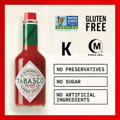 TABASCO Pepper Sauce - 12oz: Gluten-Free, Vegan