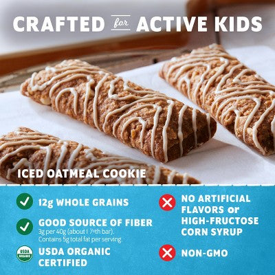 CLIF Kid ZBAR Organic Iced Oatmeal Cookie Snack Bars