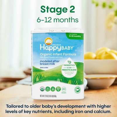 Happy Baby Organic Infant Formula Powder - Stage 2 - 22.9oz