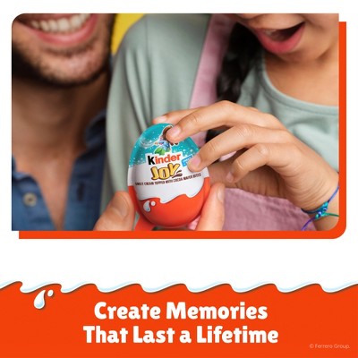 Kinder Joy Sweet Cream Topped with Cocoa Wafer Bites Milk Chocolate Treat + Toy Candy - 0.7oz