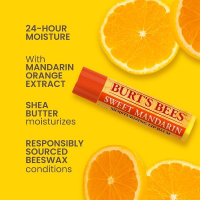 Burt's Bees Moisturizing Lip Balm - Sweet Mandarin - 0.15oz