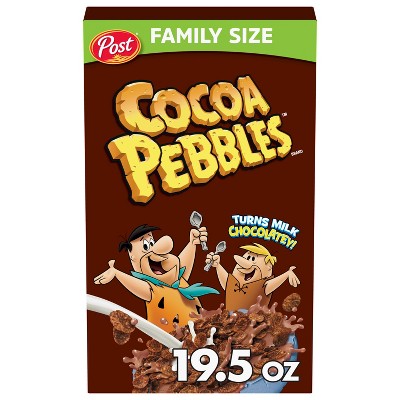Post Cocoa Pebbles Breakfast Cereal - 19.5oz: Gluten-Free, No Certified Synthetic Colors