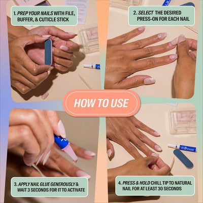 Chillhouse Chill Tips Press-On Nail Set - Classics Collection - Stone Cold Fox - 24ct