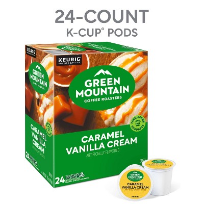 Green Mountain Caramel Vanilla Cream Flavored Keurig K-Cup Light Roast Coffee Pods - 24ct