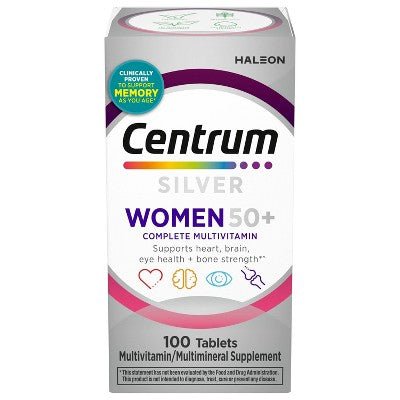 Centrum Silver Women 50+ Multivitamin/Multimineral Supplement Tablets - 100ct