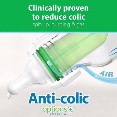 Dr. Brown's 4oz Anti-Colic Options+ Narrow Glass Baby Bottle with Level 1 Slow Flow Nipple - 0m+