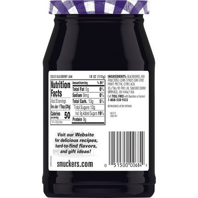 Smucker's Seedless Blackberry Jam - 18oz