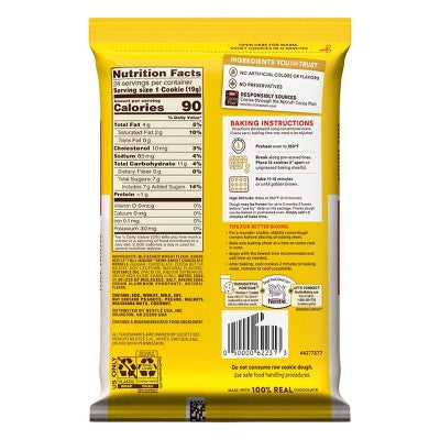 Nestle Toll House Chocolate Chip Cookie Dough - 16.5oz: No Artificial Colors, No Preservatives