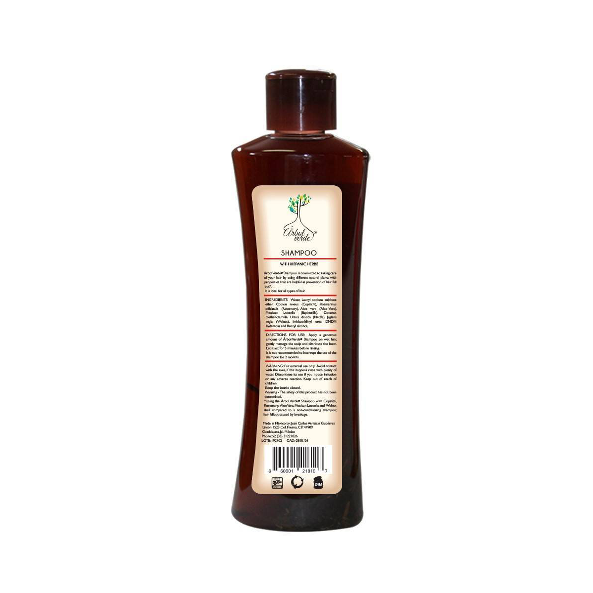 Arbol Verde Shampoo de Hierbas para la Caida del Cabello 16.9 fl oz