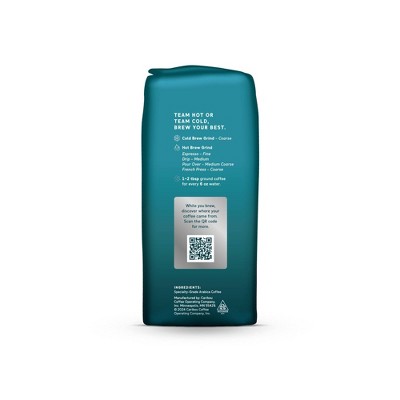 Caribou Coffee Daybreak Light Roast Ground Coffee - 20oz: Arabica Beans, Cherry, Caramel