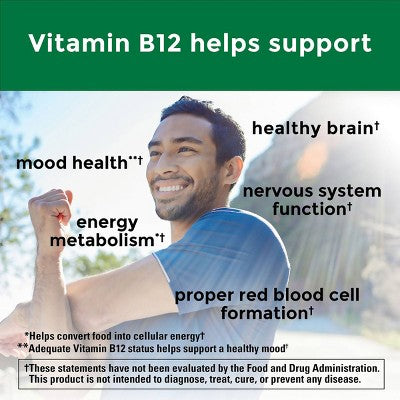 Nature Made Energy Vitamin B12 1000 mcg Gummies - Cherry & Mixed Berry - 80ct