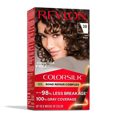 Revlon ColorSilk Permanent Hair Color with Bond Repair Complex - Brown