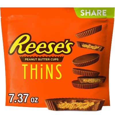 Reese's Peanut Butter Cups Thins Milk Chocolate Candy Pouch - 7.37oz