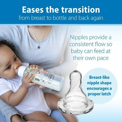 Dr. Brown's Anti-Colic Options+ Narrow-Neck Baby Bottle - Pig & Frog Deco - 8 fl oz/2pk
