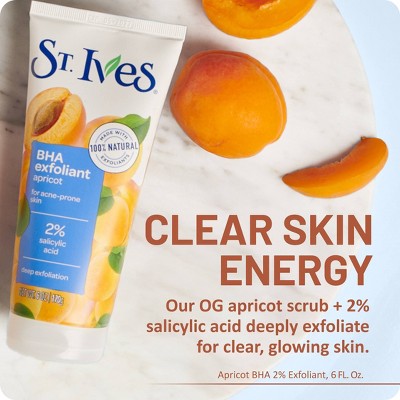 St. Ives BHA Apricot Face Exfoliant for Acne Prone Skin - 6oz