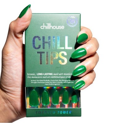 Chillhouse Fake Nails - Emerald Tower - 24ct