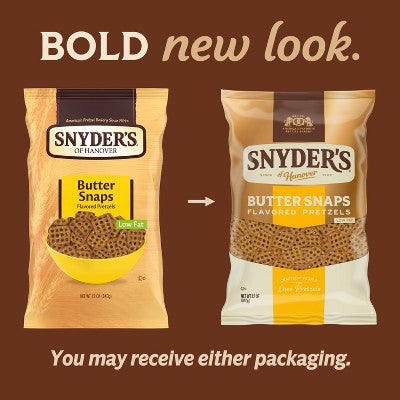 Snyder's of Hanover Pretzels Butter Snaps - 12oz: Low Fat, No Artificial Colors, No High Fructose Corn Syrup