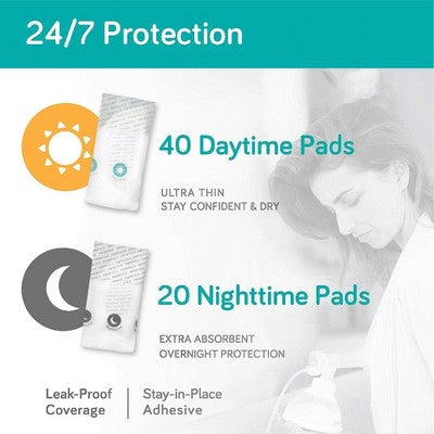 nanobebe Day and Night Nursing Pads - 60ct