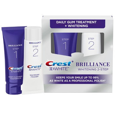 Crest 3D White Brilliance Toothpaste and Whitening Gel System, 4.0oz and 2.3oz