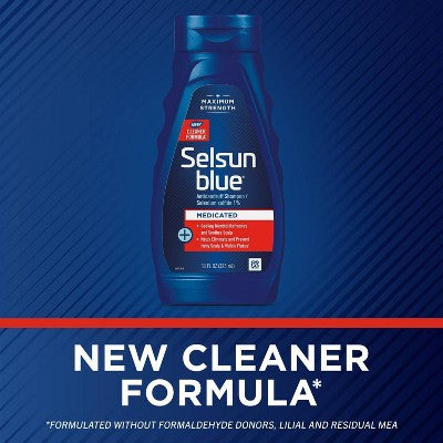 Selsun Blue Medicated with Menthol Anti Dandruff Shampoo - 11 fl oz