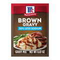 McCormick 30% Less Sodium Brown Gravy Mix - 0.87oz: No Added MSG, No Artificial Flavors