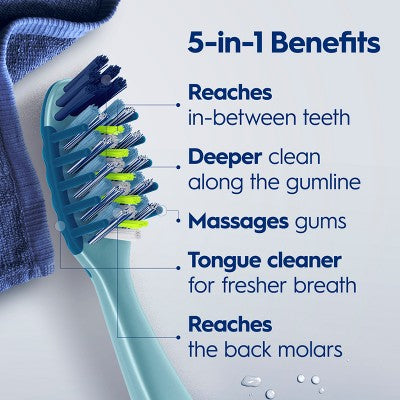 Oral-B CrossAction All-In-One Manual Toothbrush Medium