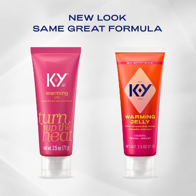 K-Y Warming Water-Based Jelly Personal Lube - 2.5oz