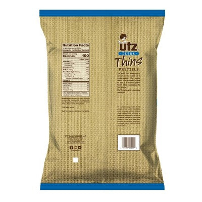 Utz Extra Thin Pretzels - 16oz: Tree Nut Free, Salt Flavor