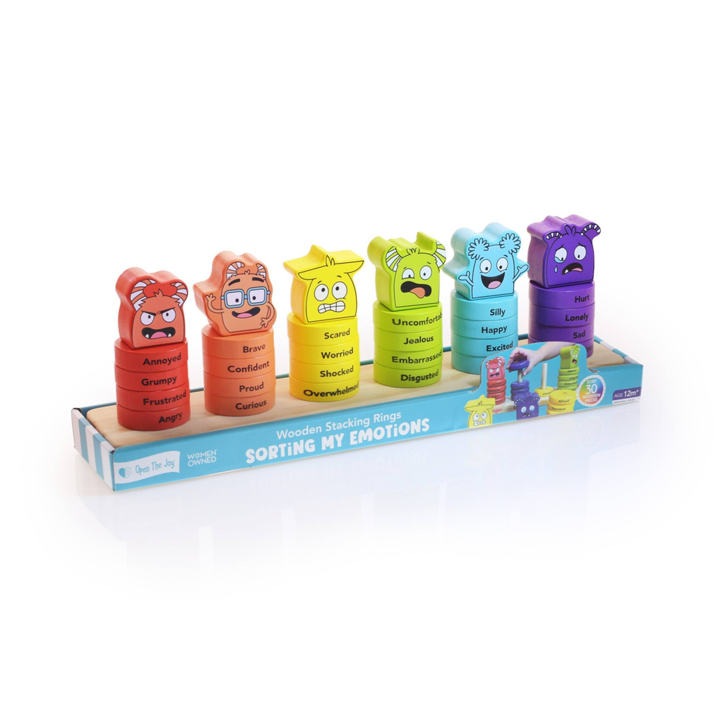 Open The Joy Emotions Stacking Rings