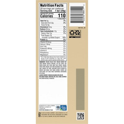 CLIF Bar Minis White Chocolate Macadamia Nut Flavor Snack Size Energy Protein Bars Made with Organic Oats - 19.8oz/20ct