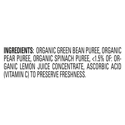 Happy Baby Organic Green Beans, Spinach & Pears Baby Food Pouch - 4oz