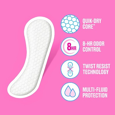 Carefree Wrapped Unscented Panty Liners To Go