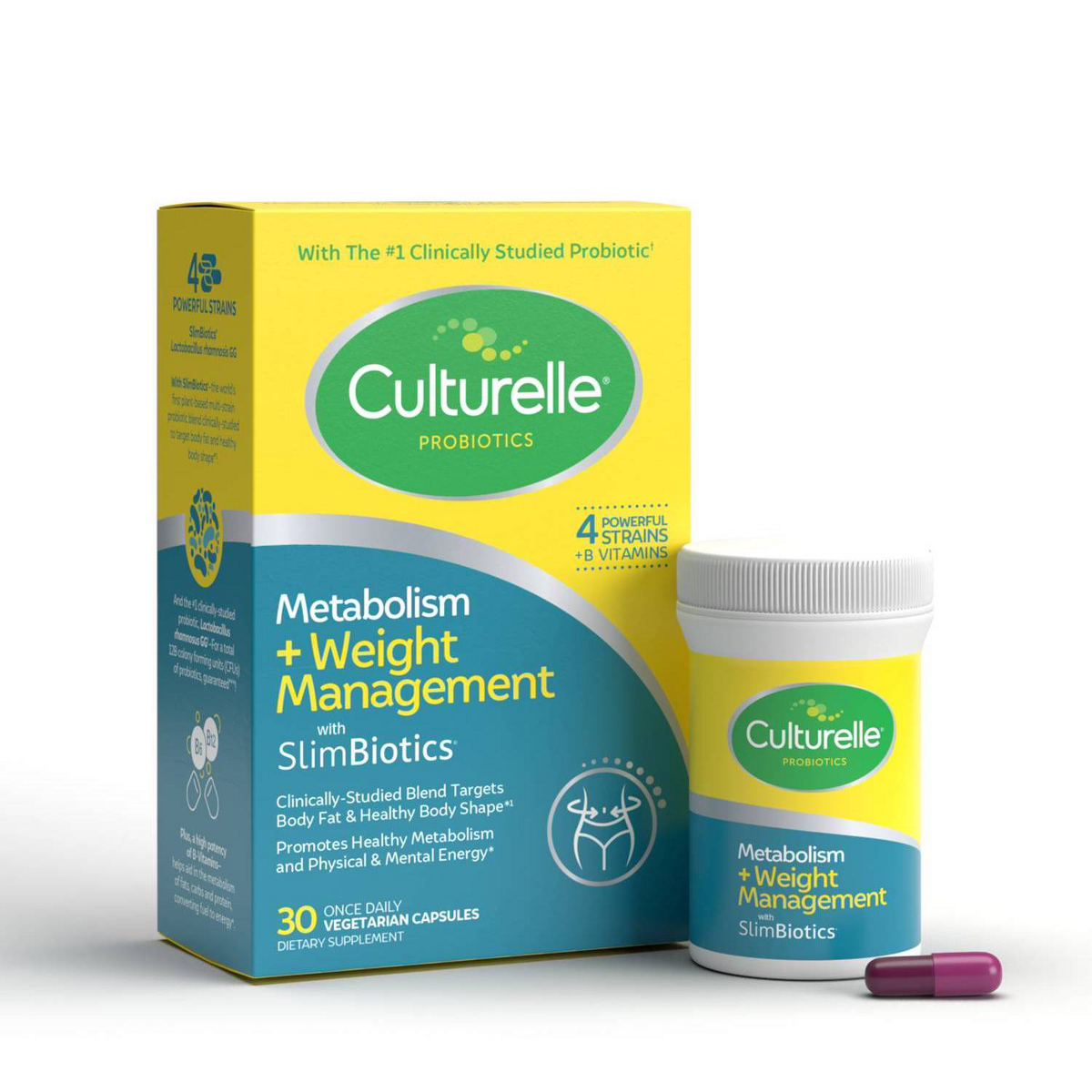 Culturelle Metabolism + Weight Management Slimbiotics Capsules, 30ct