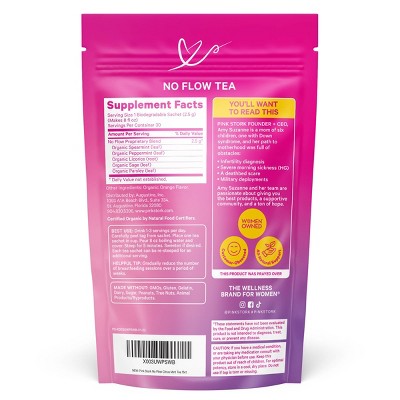 Pink Stork No Flow Herbal Supplement Tea - 15ct/1.3oz
