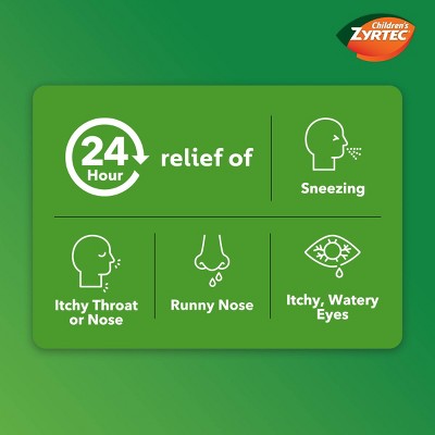Children's Zyrtec 24 Hour Allergy Relief Syrup - Bubble Gum - Cetirizine - 4 fl oz