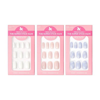Olive & June Press-On Nails - Bestsellers Pack - Floral Doodle/Swan/Tutu - 96ct/3pk