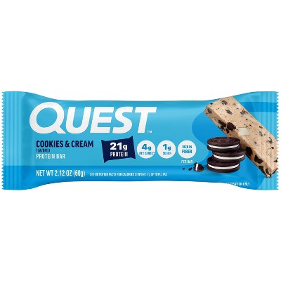 Quest Nutrition Cookies & Cream Whey Protein Bars - 21g Protein - 4ct