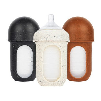 Boon Nursh Silicone Baby Bottles with Collapsible Silicone Pouch - 8 fl oz/3pk