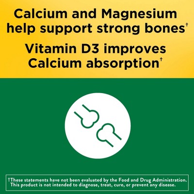 Nature Made Calcium Magnesium Zinc with Vitamin D3, Calcium Supplement for Bone Support, USP Verified - 300 Tablets