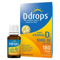 Ddrops Liquid Vitamin D3 Drops 1000 IU (25 mcg) - 180 drops - 0.17 fl oz