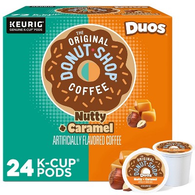The Original Donut Shop Duos Nutty + Caramel Keurig Single-Serve K-Cup Pods, Medium Roast Coffee - 24ct