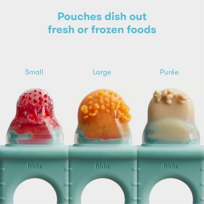 Frida Baby Push Pop Baby Food Feeder - Light Teal Blue