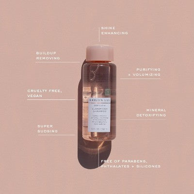 Kristin Ess Deep Clean Clarifying Shampoo for Build Up, Dirt + Oil, Cleanse + Detox Oily Hair - 10 fl oz