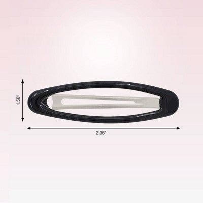 scünci No-Slip Grip Large Oval Snap Clips - Tortoise - All Hair - 4pcs