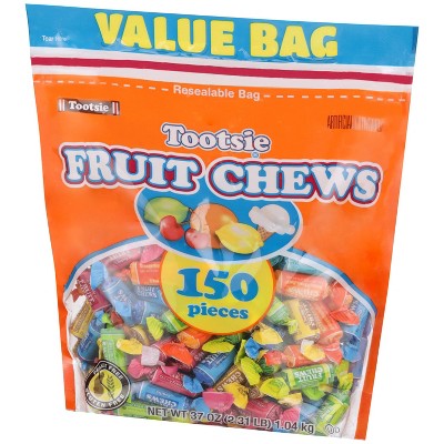 Tootsie Fruit Chews Candy Standup Bag – 37oz