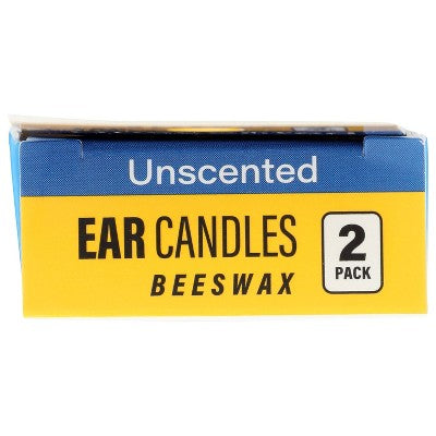 Wally's Natural Ear Candles Beeswax - Unscented - 2pk