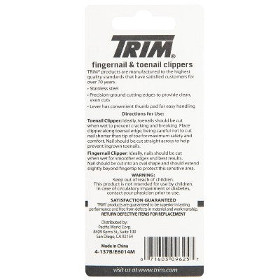 Trim Stainless Steel Fingernail & Toenail Clipper Pack - 2pc