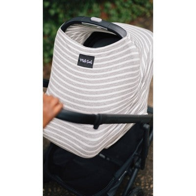 Milk Snob Nursing Cover/Baby Car Seat Canopy - Heather Stripe
