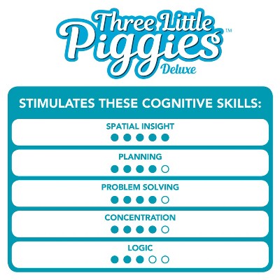 SmartGames Three Little Piggies Deluxe Preschool Game: Educational Toddler Board, Memory & Creative Skills