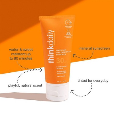 thinksport Mineral Sunscreen EveryDay Face - SPF 30 - 2 fl oz
